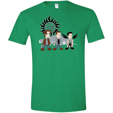 T-Shirts Heather Irish Green / S Sam, Dean and Cas Men's Semi-Fitted Softstyle