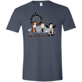 T-Shirts Heather Navy / S Sam, Dean and Cas Men's Semi-Fitted Softstyle