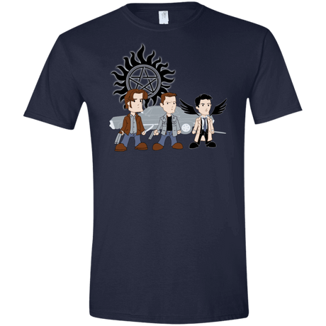 T-Shirts Navy / X-Small Sam, Dean and Cas Men's Semi-Fitted Softstyle