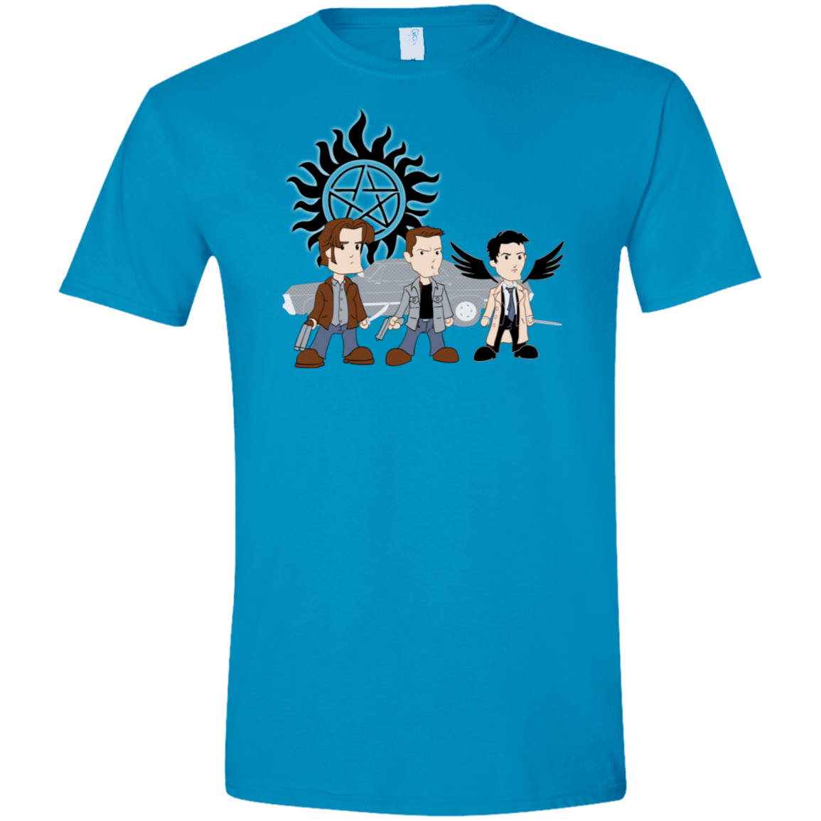 T-Shirts Sapphire / S Sam, Dean and Cas Men's Semi-Fitted Softstyle