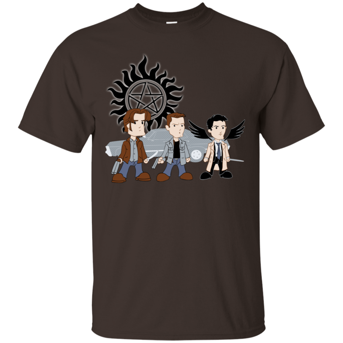 T-Shirts Dark Chocolate / S Sam, Dean and Cas T-Shirt