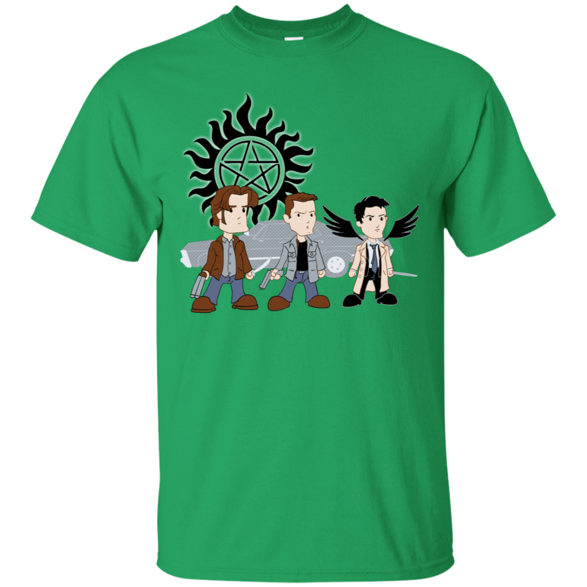 T-Shirts Irish Green / S Sam, Dean and Cas T-Shirt