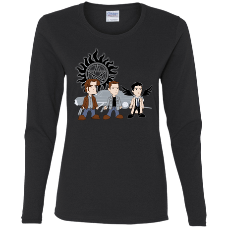 T-Shirts Black / S Sam, Dean and Cas Women's Long Sleeve T-Shirt