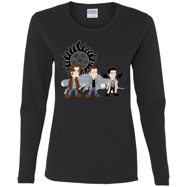 T-Shirts Black / S Sam, Dean and Cas Women's Long Sleeve T-Shirt