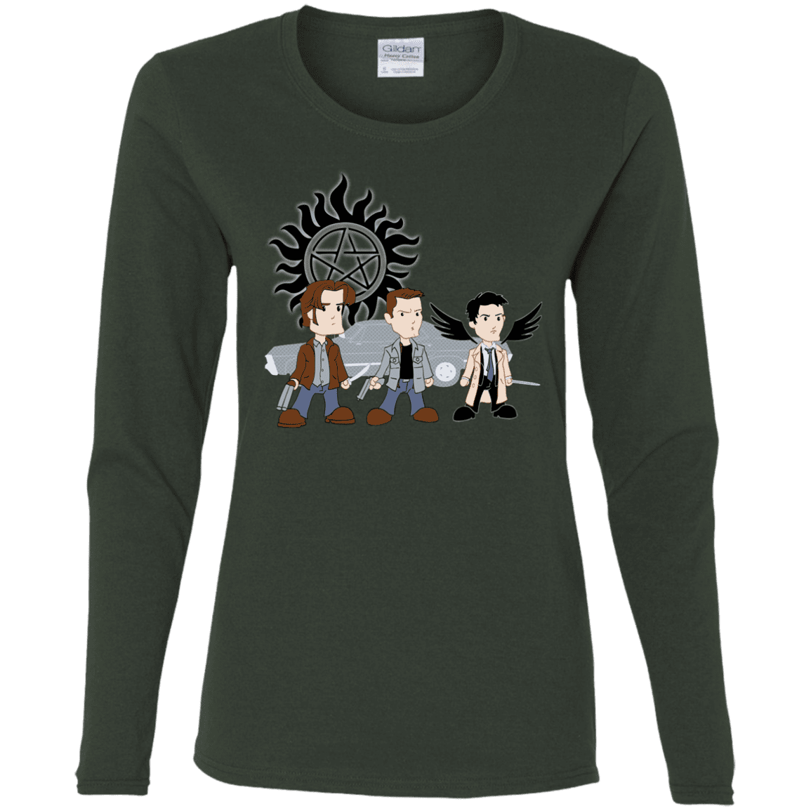 T-Shirts Forest / S Sam, Dean and Cas Women's Long Sleeve T-Shirt