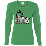 T-Shirts Irish Green / S Sam, Dean and Cas Women's Long Sleeve T-Shirt