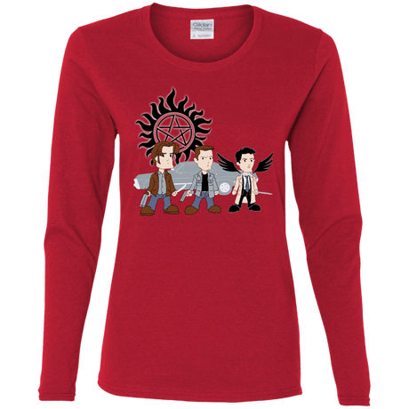 T-Shirts Red / S Sam, Dean and Cas Women's Long Sleeve T-Shirt