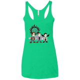 T-Shirts Envy / X-Small Sam, Dean and Cas Women's Triblend Racerback Tank