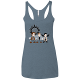 T-Shirts Indigo / X-Small Sam, Dean and Cas Women's Triblend Racerback Tank