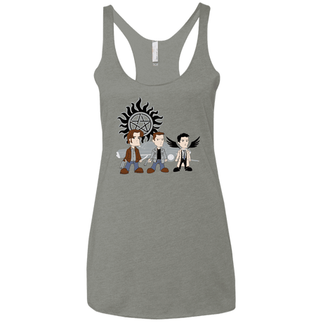 T-Shirts Venetian Grey / X-Small Sam, Dean and Cas Women's Triblend Racerback Tank