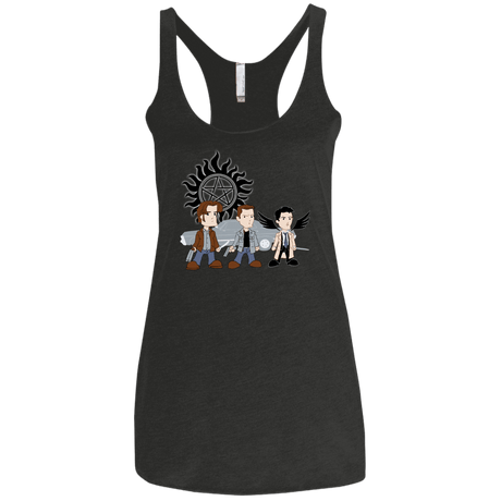 T-Shirts Vintage Black / X-Small Sam, Dean and Cas Women's Triblend Racerback Tank