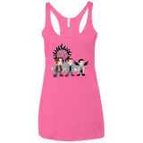 T-Shirts Vintage Pink / X-Small Sam, Dean and Cas Women's Triblend Racerback Tank