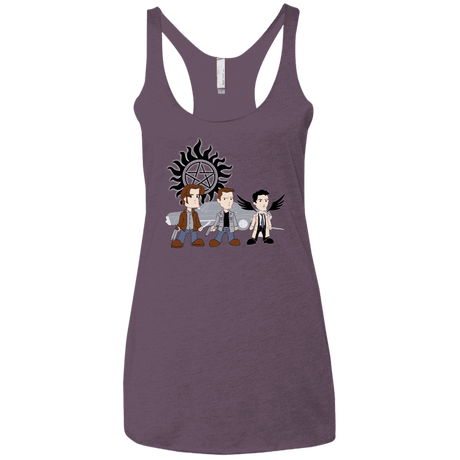T-Shirts Vintage Purple / X-Small Sam, Dean and Cas Women's Triblend Racerback Tank