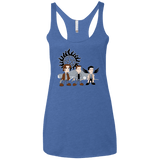 T-Shirts Vintage Royal / X-Small Sam, Dean and Cas Women's Triblend Racerback Tank