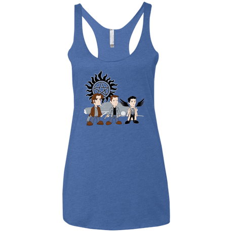 T-Shirts Vintage Royal / X-Small Sam, Dean and Cas Women's Triblend Racerback Tank