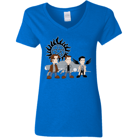 T-Shirts Royal / S Sam, Dean and Cas Women's V-Neck T-Shirt