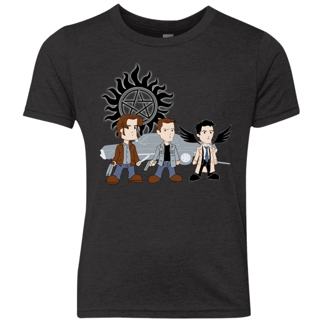 T-Shirts Vintage Black / YXS Sam, Dean and Cas Youth Triblend T-Shirt