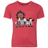 T-Shirts Vintage Red / YXS Sam, Dean and Cas Youth Triblend T-Shirt