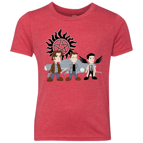 T-Shirts Vintage Red / YXS Sam, Dean and Cas Youth Triblend T-Shirt