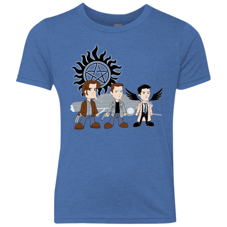T-Shirts Vintage Royal / YXS Sam, Dean and Cas Youth Triblend T-Shirt