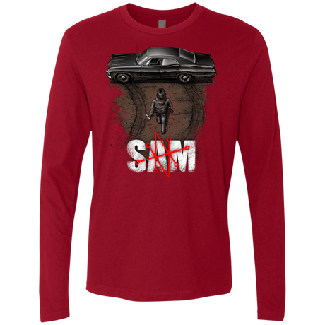 T-Shirts Cardinal / Small Sam Men's Premium Long Sleeve