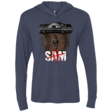 T-Shirts Vintage Navy / X-Small Sam Triblend Long Sleeve Hoodie Tee