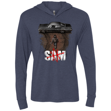 T-Shirts Vintage Navy / X-Small Sam Triblend Long Sleeve Hoodie Tee