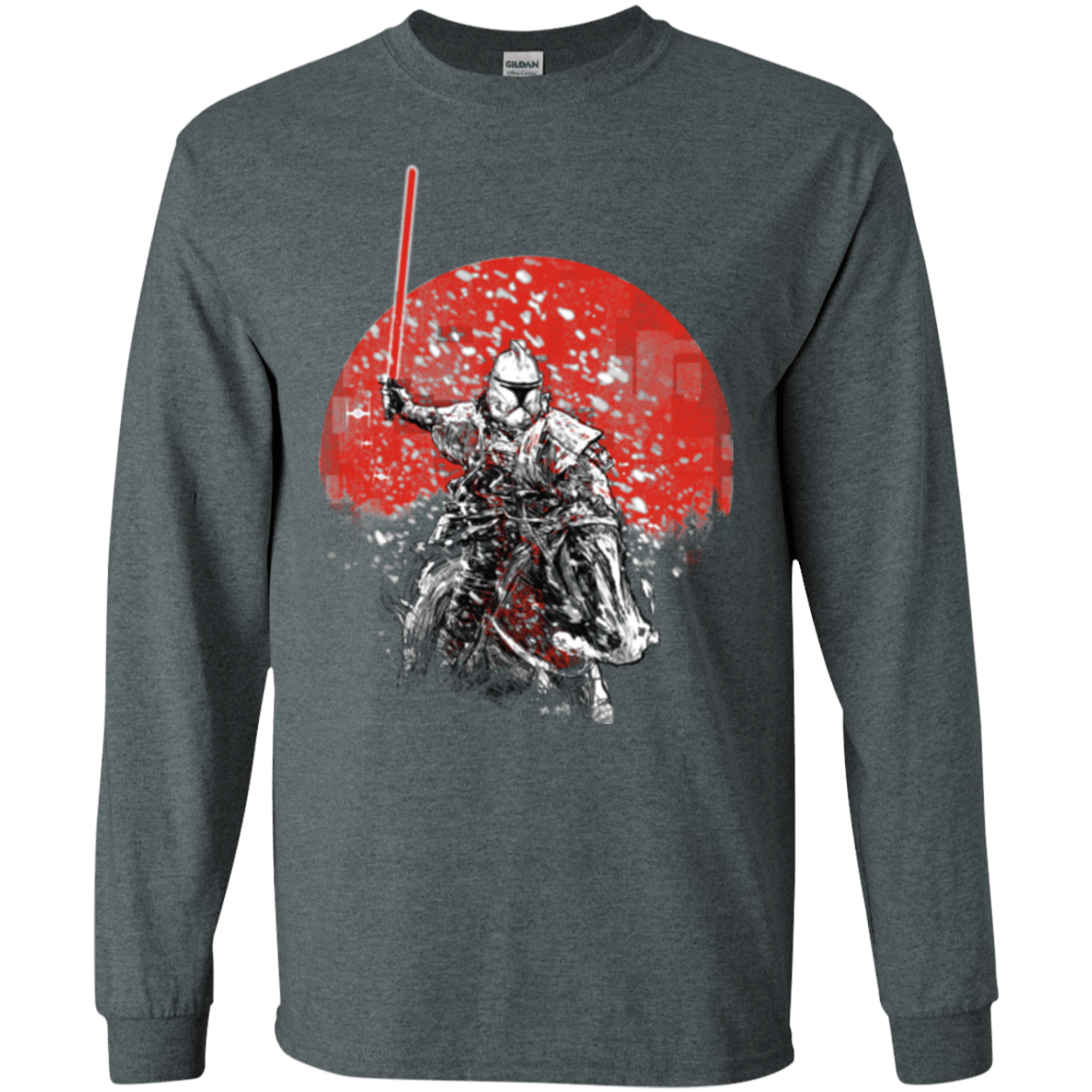 T-Shirts Dark Heather / S Samourai Trooper Men's Long Sleeve T-Shirt