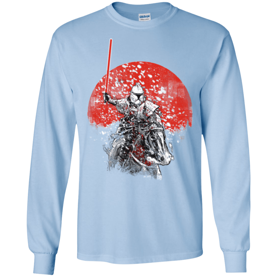 T-Shirts Light Blue / S Samourai Trooper Men's Long Sleeve T-Shirt