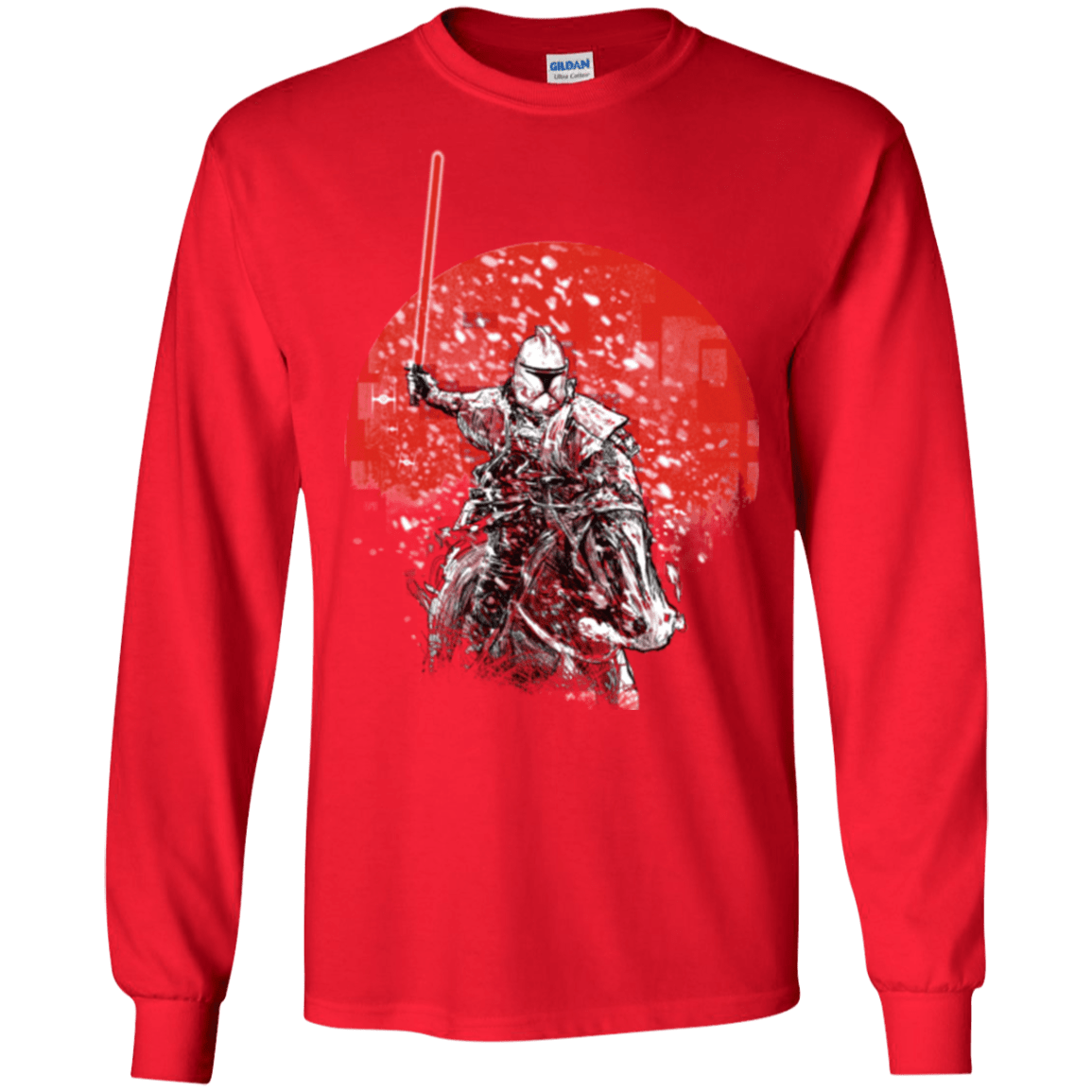 T-Shirts Red / S Samourai Trooper Men's Long Sleeve T-Shirt