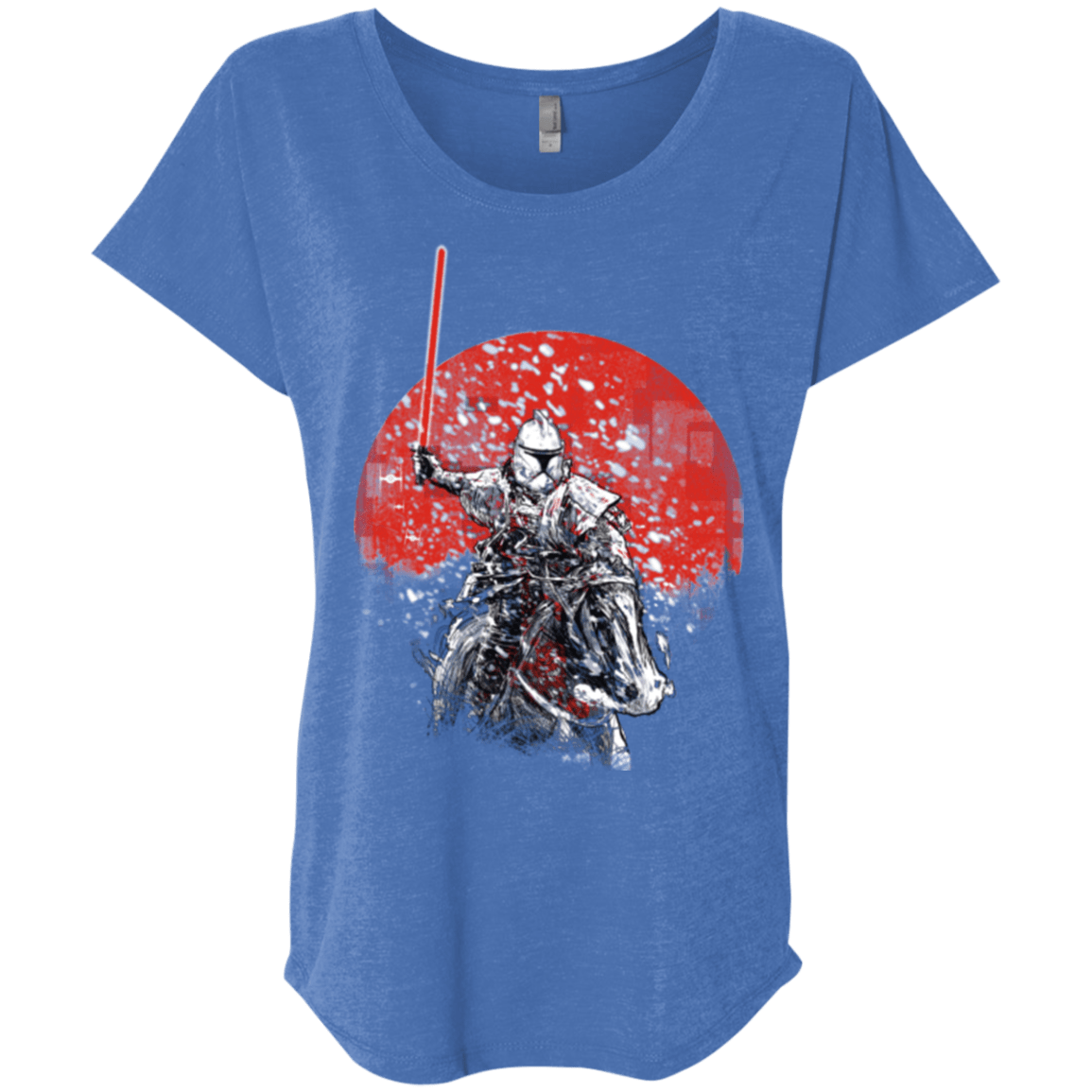 T-Shirts Vintage Royal / X-Small Samourai Trooper Triblend Dolman Sleeve