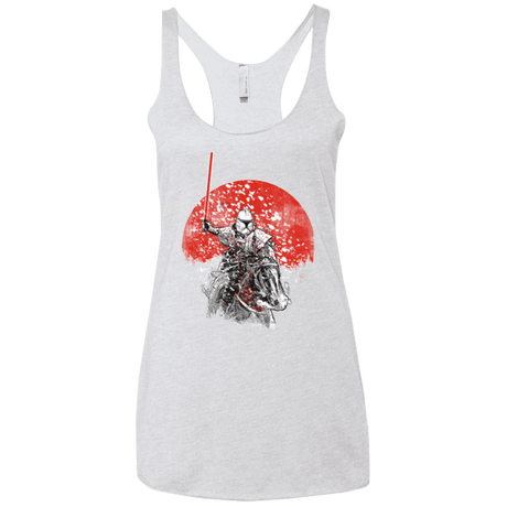 T-Shirts Heather White / X-Small Samourai Trooper Women's Triblend Racerback Tank