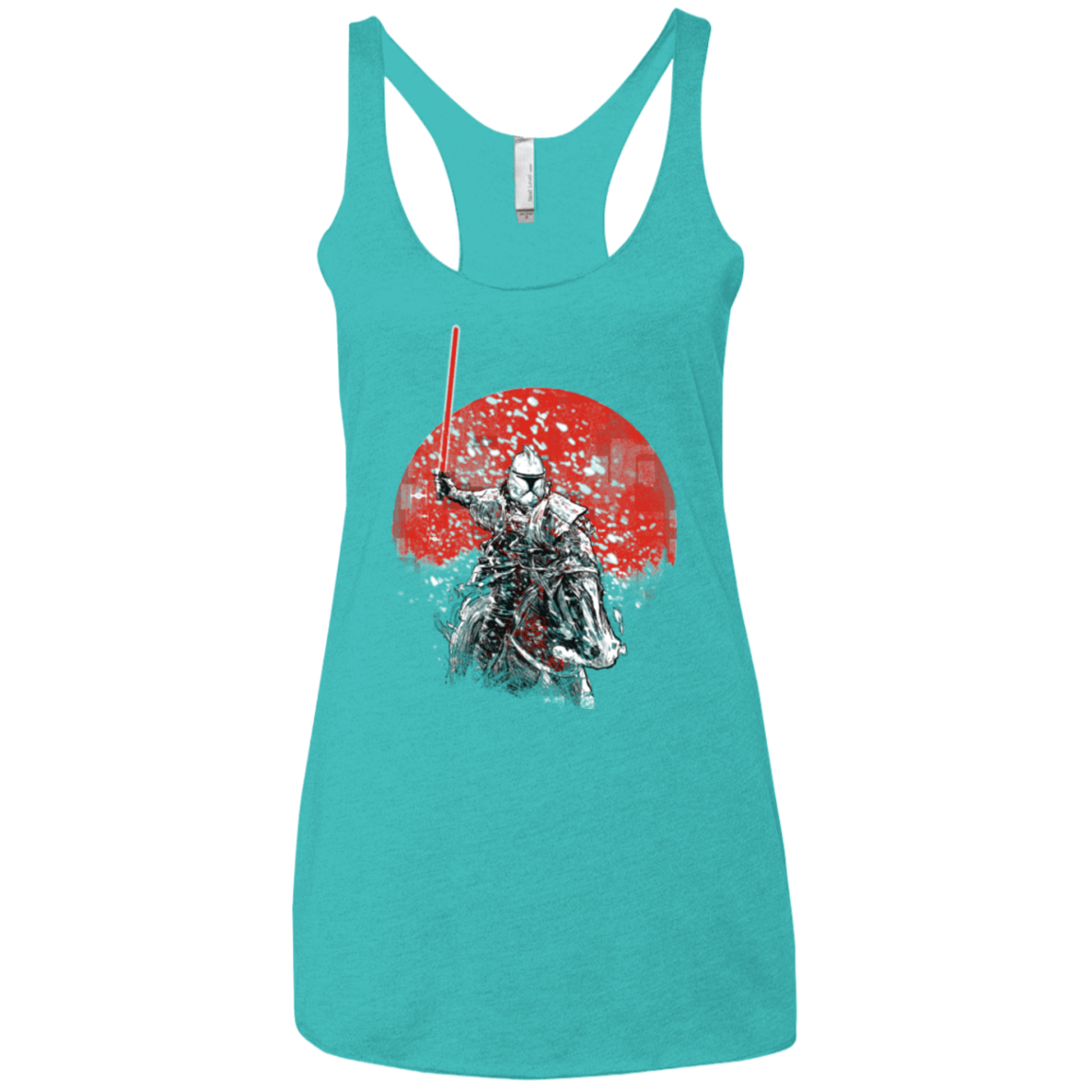 T-Shirts Tahiti Blue / X-Small Samourai Trooper Women's Triblend Racerback Tank