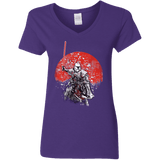 T-Shirts Purple / S Samourai Trooper Women's V-Neck T-Shirt