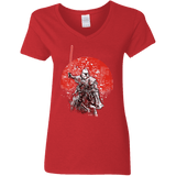 T-Shirts Red / S Samourai Trooper Women's V-Neck T-Shirt