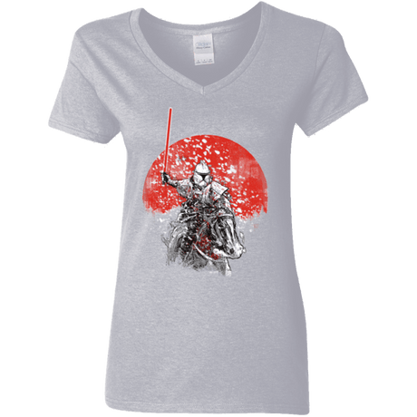 T-Shirts Sport Grey / S Samourai Trooper Women's V-Neck T-Shirt