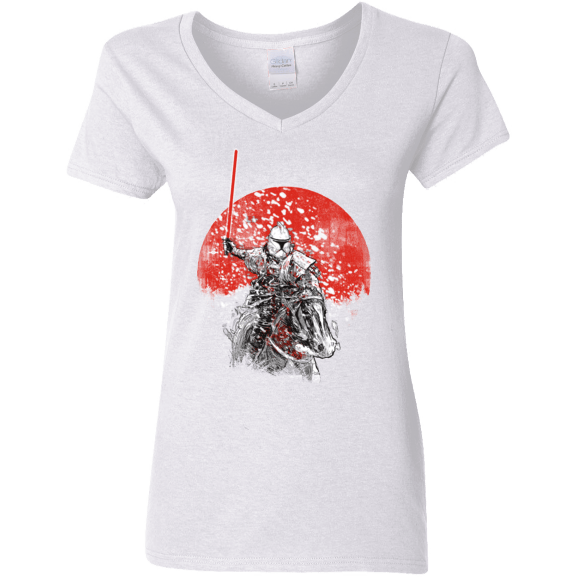 T-Shirts White / S Samourai Trooper Women's V-Neck T-Shirt