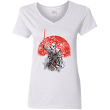 T-Shirts White / S Samourai Trooper Women's V-Neck T-Shirt