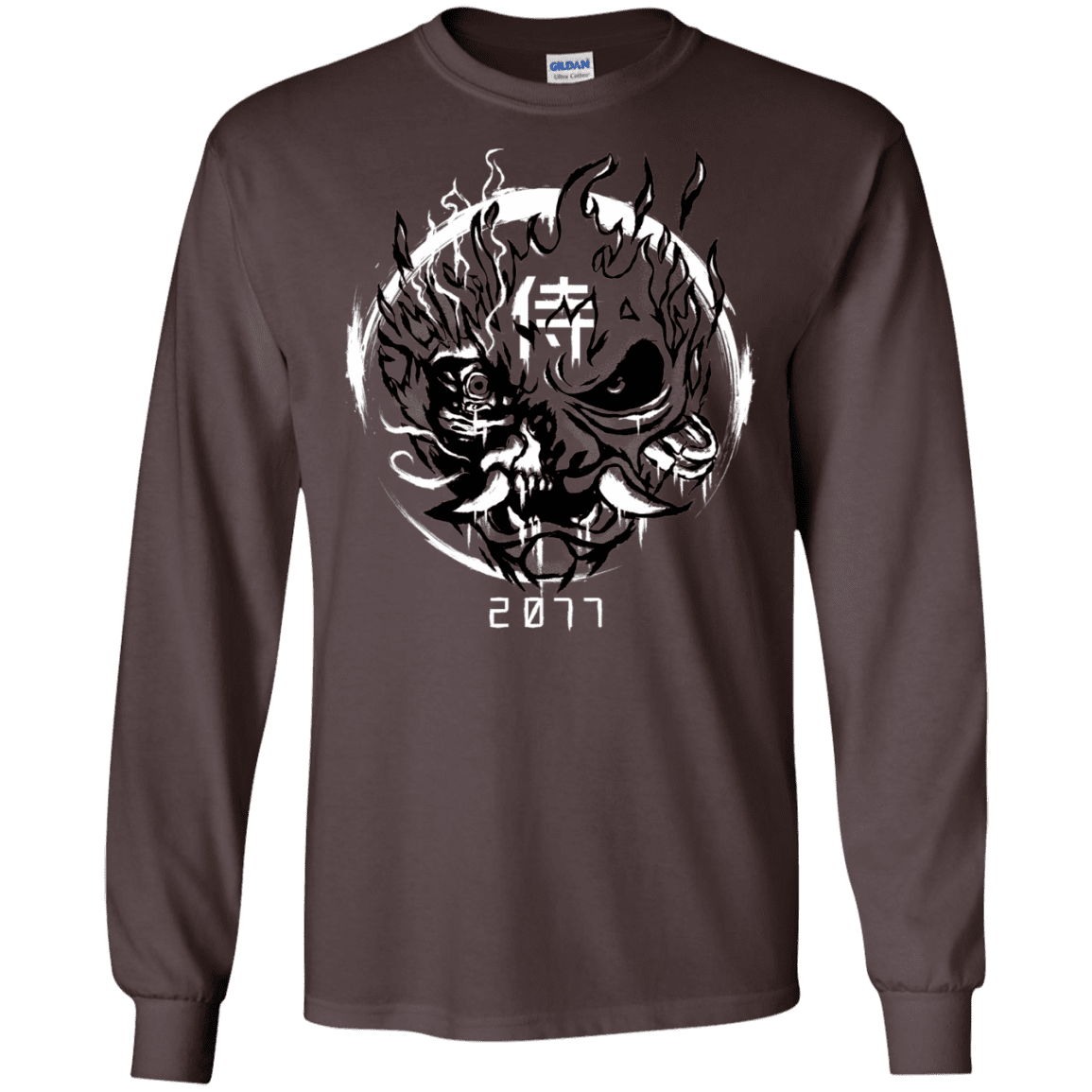 T-Shirts Dark Chocolate / S Samurai 2077 Men's Long Sleeve T-Shirt