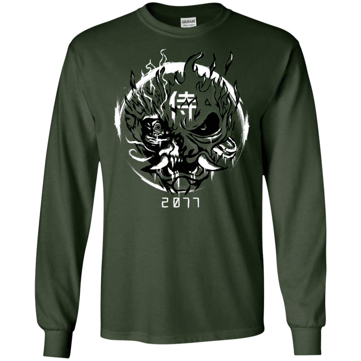 T-Shirts Forest Green / S Samurai 2077 Men's Long Sleeve T-Shirt