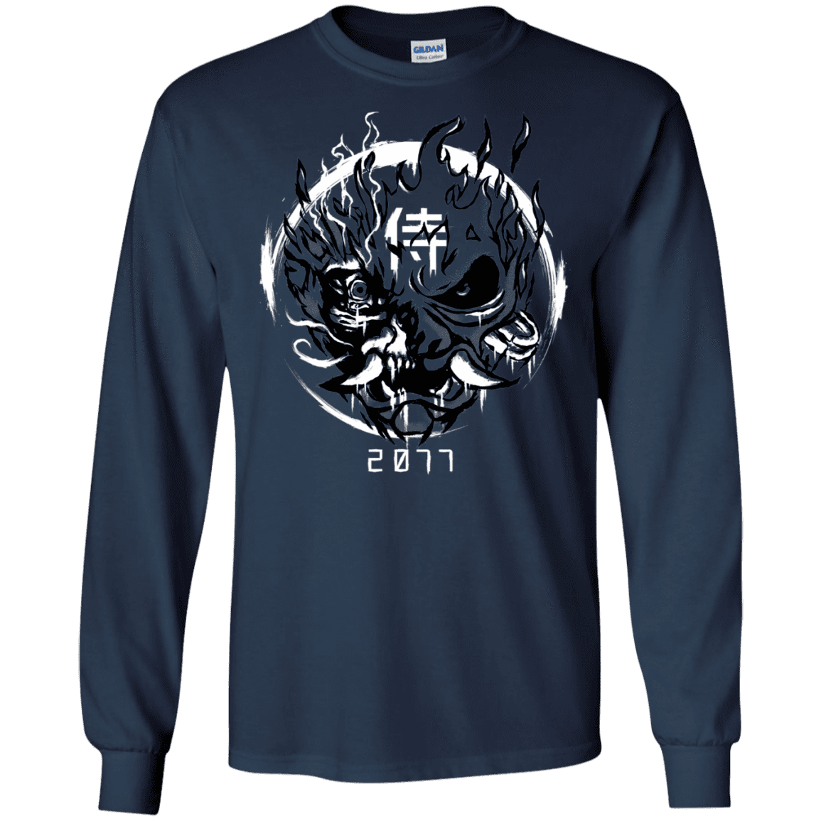 T-Shirts Navy / S Samurai 2077 Men's Long Sleeve T-Shirt