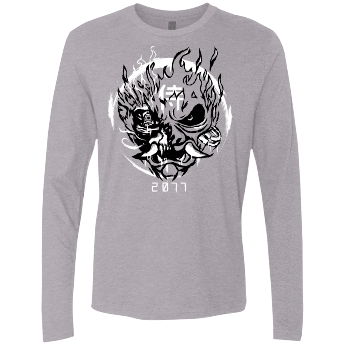 T-Shirts Heather Grey / S Samurai 2077 Men's Premium Long Sleeve