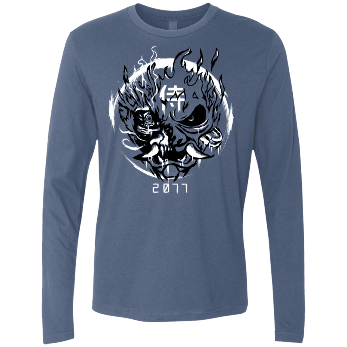 T-Shirts Indigo / S Samurai 2077 Men's Premium Long Sleeve