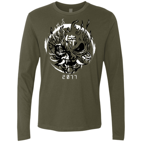 T-Shirts Military Green / S Samurai 2077 Men's Premium Long Sleeve