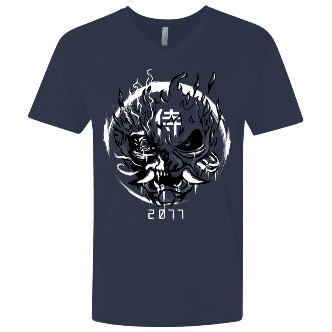 T-Shirts Midnight Navy / X-Small Samurai 2077 Men's Premium V-Neck