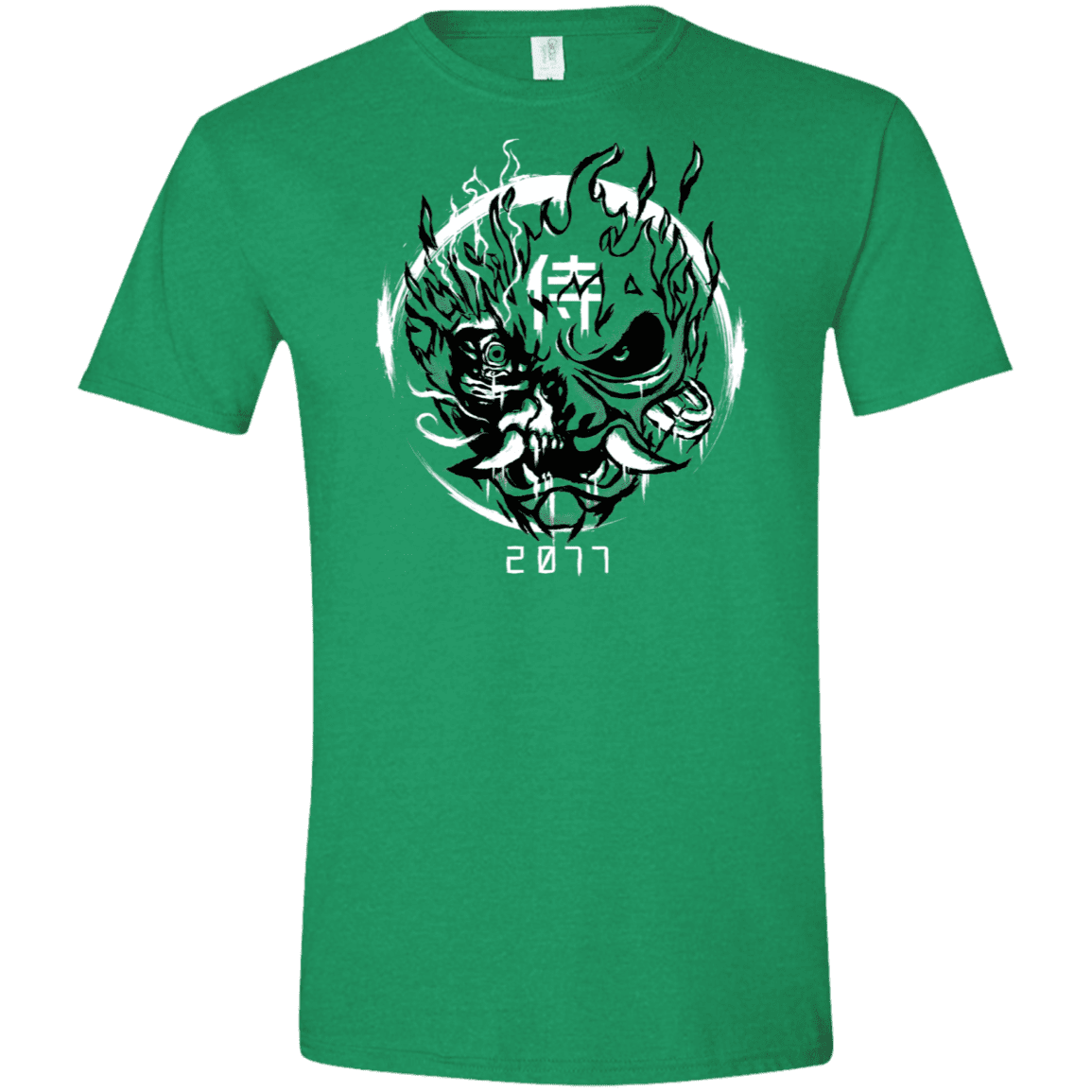 T-Shirts Heather Irish Green / S Samurai 2077 Men's Semi-Fitted Softstyle