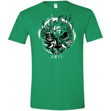 T-Shirts Heather Irish Green / S Samurai 2077 Men's Semi-Fitted Softstyle