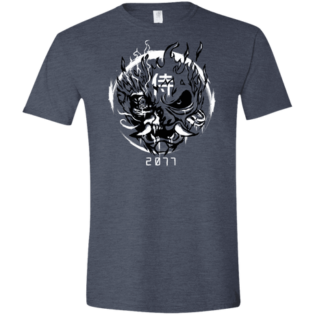 T-Shirts Heather Navy / S Samurai 2077 Men's Semi-Fitted Softstyle