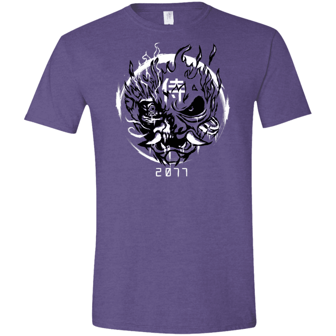 T-Shirts Heather Purple / S Samurai 2077 Men's Semi-Fitted Softstyle