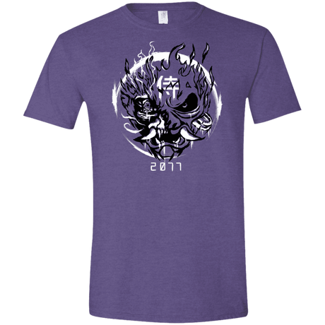 T-Shirts Heather Purple / S Samurai 2077 Men's Semi-Fitted Softstyle